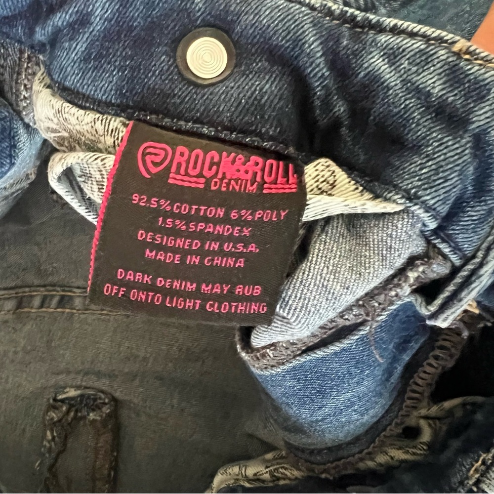 Rock & Roll Denim High Rise Flare Jean Pants - Picture 4 of 9